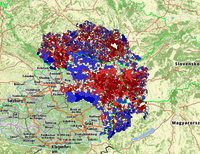 Map depicting population change 2004-2022